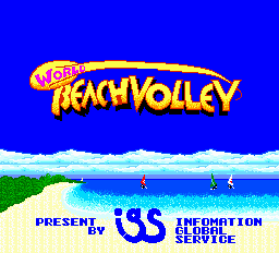 World Beach Volley title screen for PC Engine